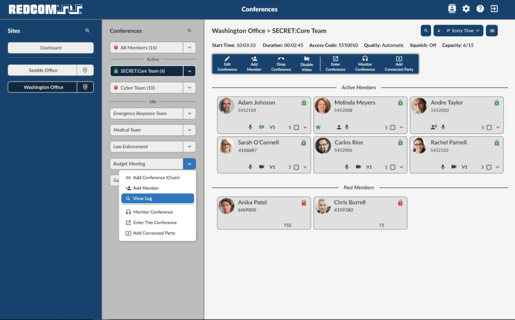 Secure Conferencing with REDCOM Conference Manager and SIGMA