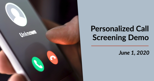 REDCOM Personalized Call Screening Demo