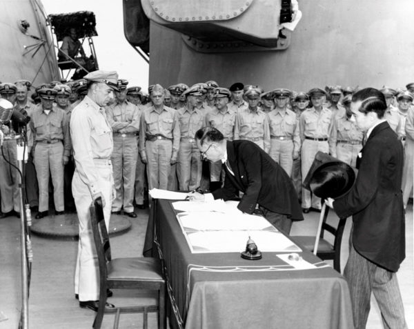 Signing the instrument of surrender