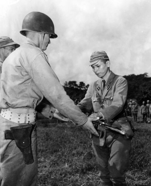 Sword of a surrendering Japanese officer