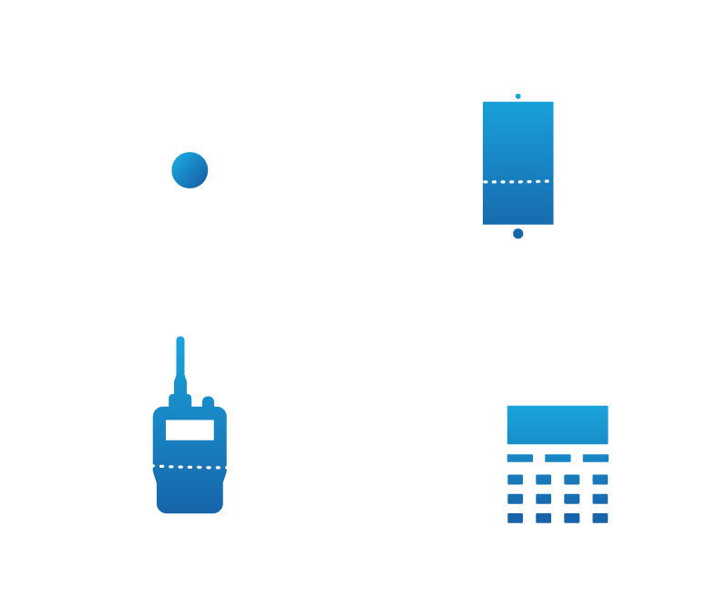 Handheld radio, IP phone, cellphone and satellite all connected