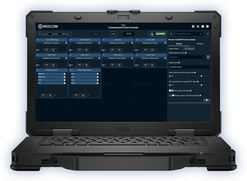 Push to Talk with the Sigma C2 Console on laptop