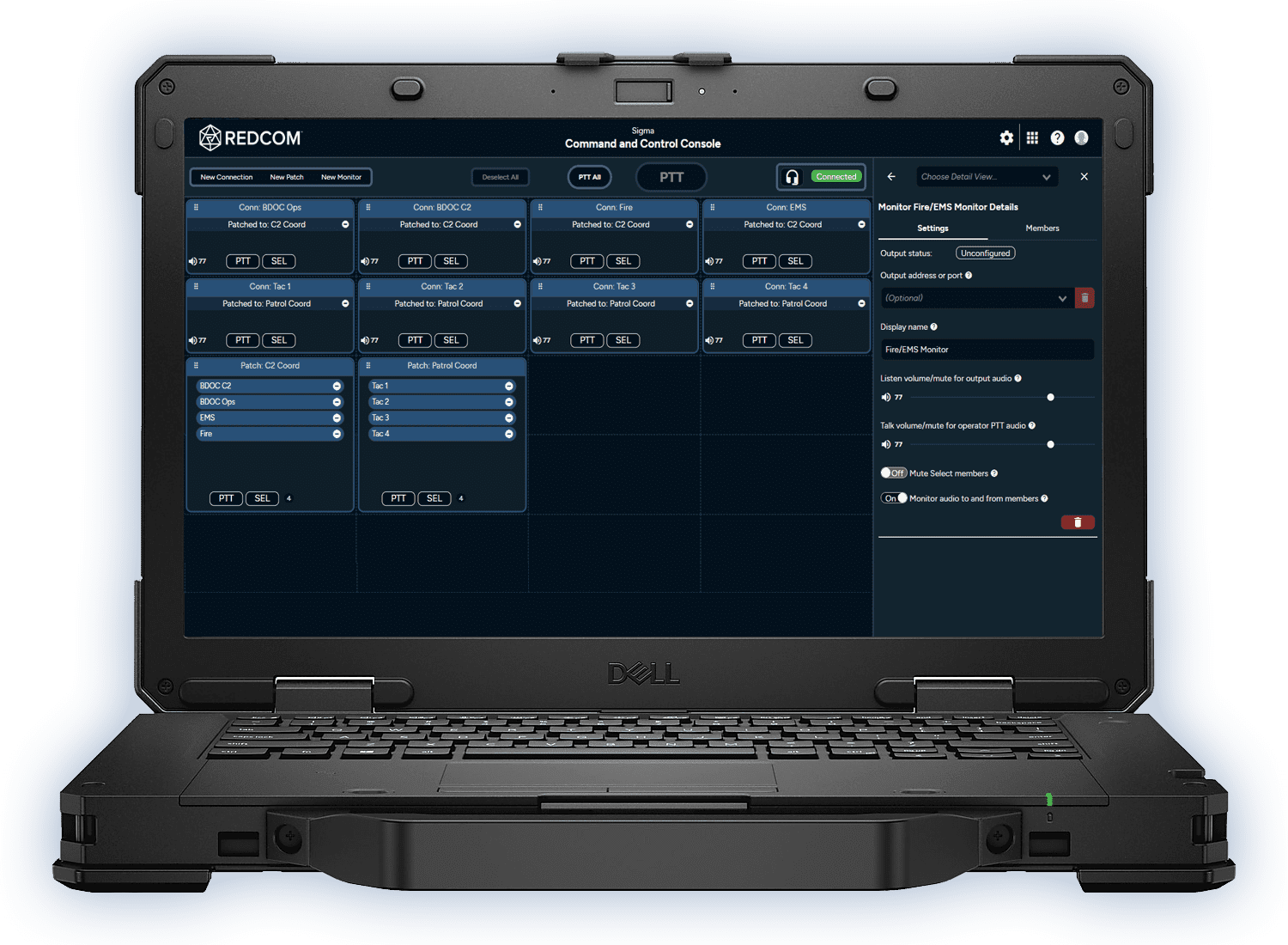 Push to Talk with the Sigma C2 Console on laptop
